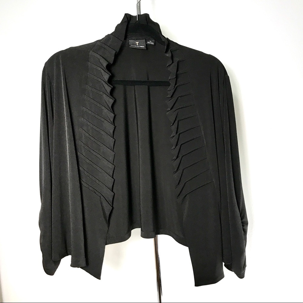 Travel by Tribal Open Shrug Top sz XL black